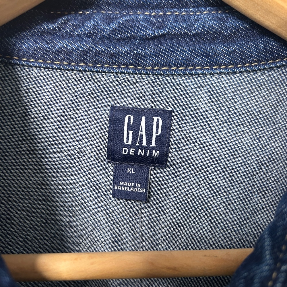 GAP Blue Denim Shirt Dress - Picture 2 of 4